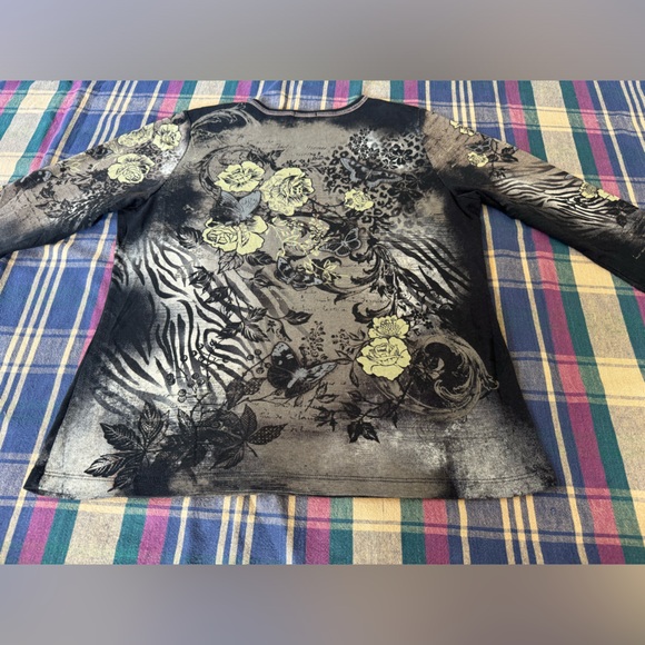 Cactus Y2K Floral Rhinestone Top - Picture 10 of 11